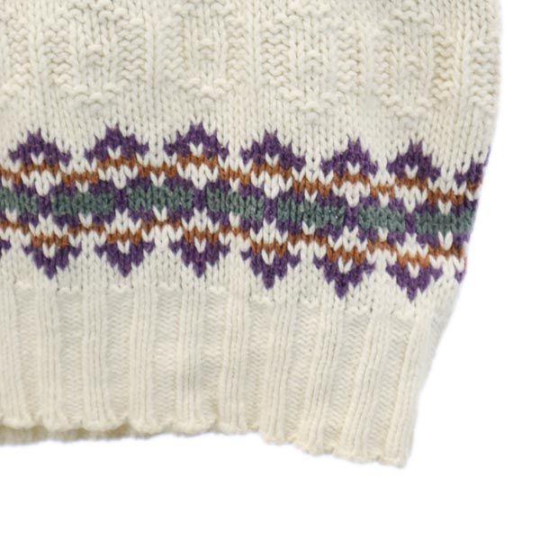 Eddie Bauer 90s Made in USA Old Black Tag Overall handle Long sleeve cotton sweater Women Used