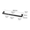 Yamazaki Jitsugyo File Case Mounted Hook Storage Bar Black Approx. W29.2 x D3.4 x H3cm Tower Under Sink Under Wash Basin Storage Case Accessories