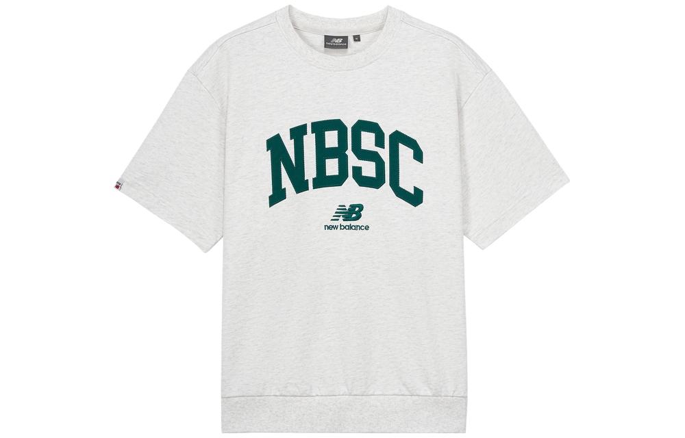 New Balance Retro Sports Collection T Shirts Men s Gray Crew Neck Moderate 5CD25353-OA L