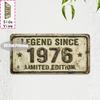 Tin Sign - Vintage Durable Metal Plaque Wall Decor, Home Office Bar Man Cave Bar Garage Birth Year License Plate Wall Art