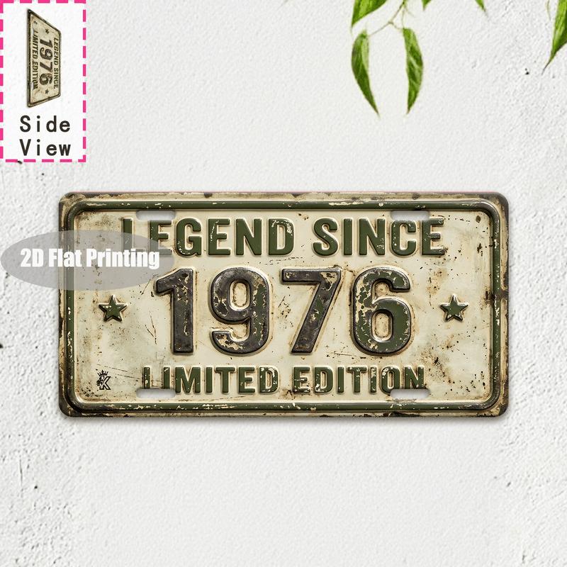 Tin Sign - Vintage Durable Metal Plaque Wall Decor, Home Office Bar Man Cave Bar Garage Birth Year License Plate Wall Art