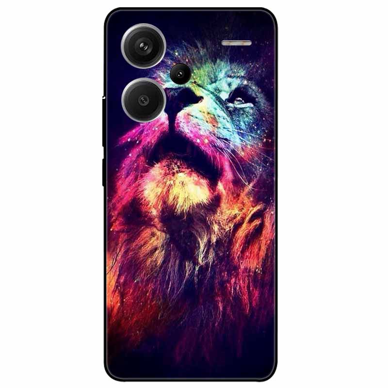 For Redmi Note 13 Pro Plus 5G Pro+ Case Soft Black Painted Cats TPU Funda For Xiaomi Redmi Note 13 Pro 5G Note13 Silicone Cover