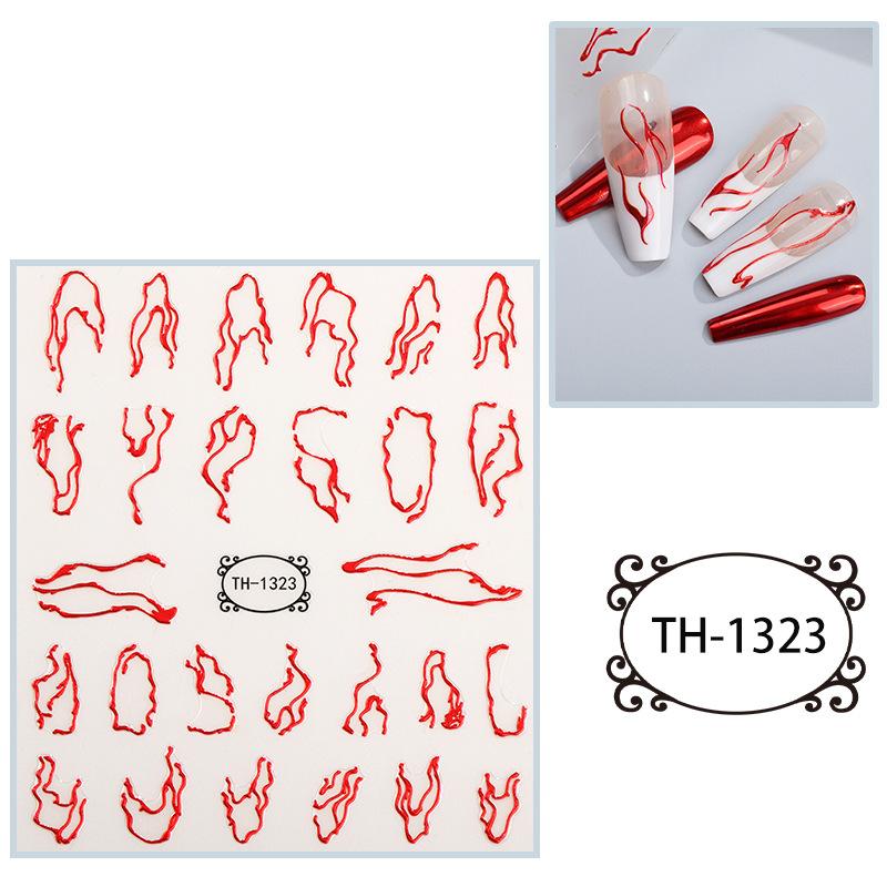 New Year Nail Art Stickers Bronzing Year of the Dragon Chinese Style Mahjong Cartoon Nail Stickers Decoration