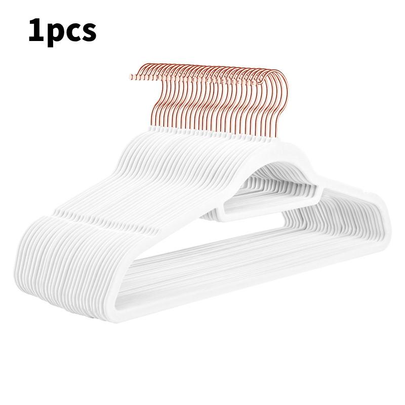 Velvet Flock Hangers Non Slip 360 Degree Hook Coats Hanging Plastic Adjustable