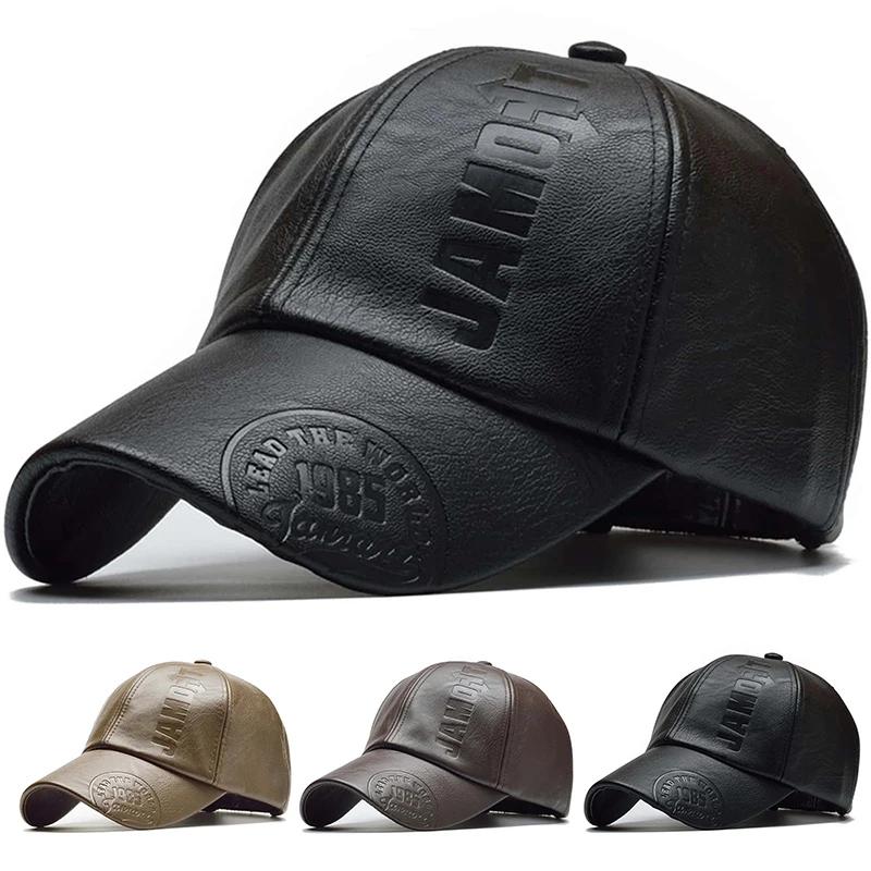 Yto Household Items Men's Baseball Cap Pu Leather Snapback Hat Para Hombre Trucker Caps Dad Hat Winter Heat Retaining Hats Casquette Vintage Adjustable