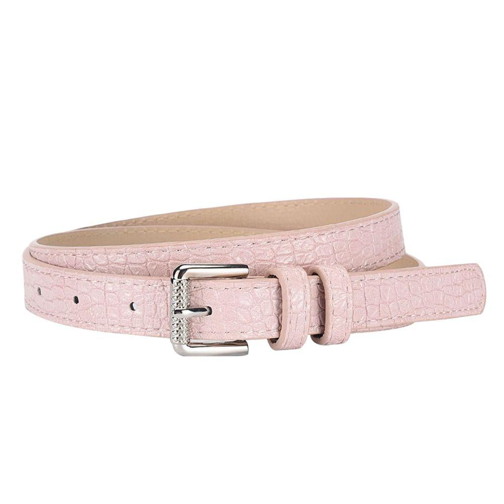 PU Leather Women's Belt Crocodile Pattern Leather Belt Vintage Waistband Belts  Jeans