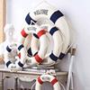 Nautical Style Welcome Decorative Red Blue Life Buoy Shape Home Marine Beach Wall Decoration Life Buoy Crafts Living Room Decoration