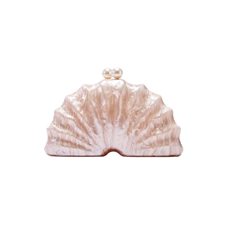 New In Handbag Clutch Bag Fashion Crossbody Evening Wedding Special Shell Acrylic Shoulder Women's Luxury Famous Brand Party Bag
