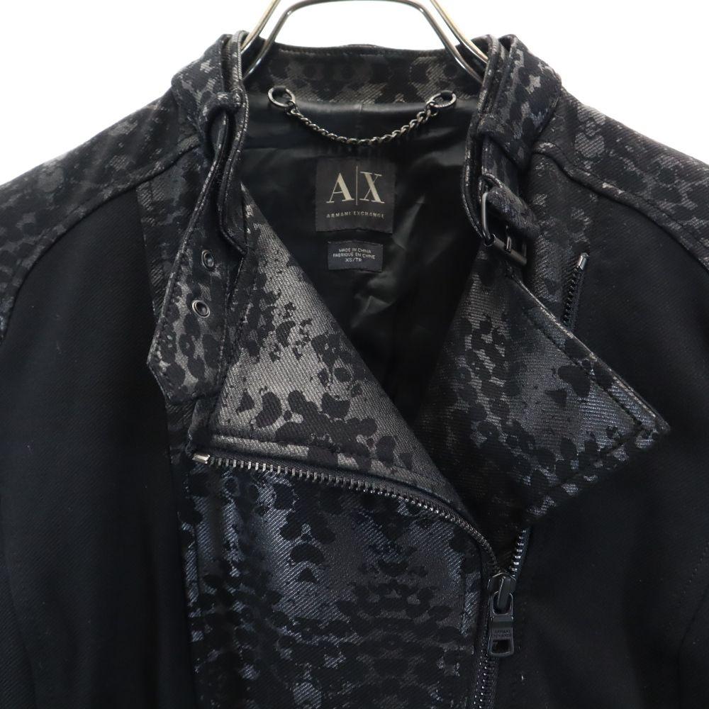 ARMANI EXCHANGE Overall handle Double riders jacket XS Black series Women Used