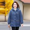 Autumn and Winter Models Fleece Thickened Lamb Fleece Jacket Loose Women's Clothing Large Size Warm Cotton-padded Clothes Women