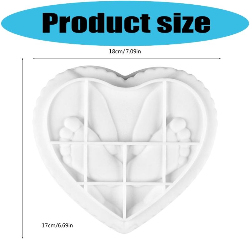 Heart And Footprint Shape Silicone Cake Cast Molds For DIY Baking Perfect For Family Parties Kids Birthday Celebration