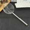 Uzun Saplı Skimmer Kaşık Makarna Süzgeci Kalınlaştırılmış Paslanmaz Çelik Tel Örgü Süzgeç Kızartma Kaynatma Süzme Isıya Dayanıklı Mutfak Gereci