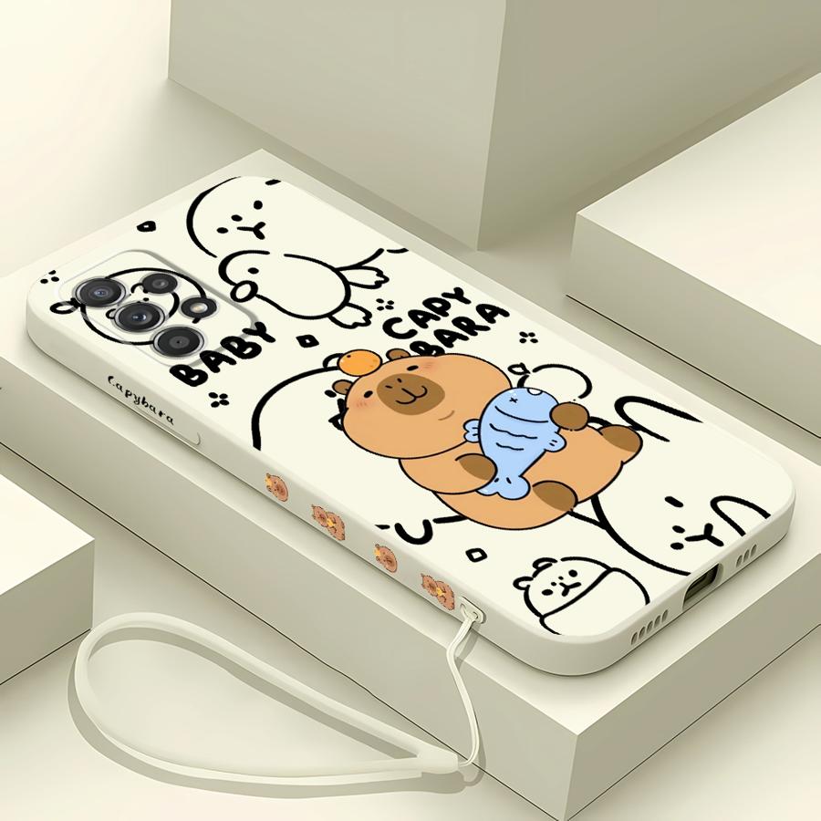 Cute Capybara Phone Case for Samsung Galaxy A10 A20s A30 A20 A30s A02s A03 A04 A50 A02 A05s A71 A72 A73 A06 A31 A51 5G
