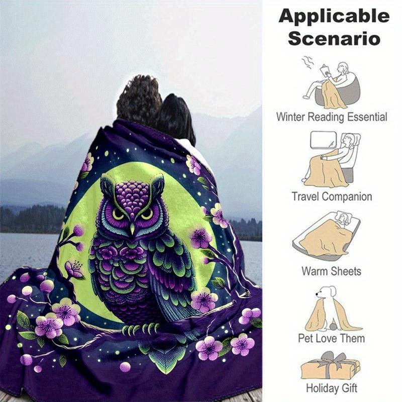 1pc Eagle Printing Lightweight Flannel Blanket, Comfortable and Warm Blanket, for Camping Sofa Bed and Couch Office, Suitable for Gift Blanke