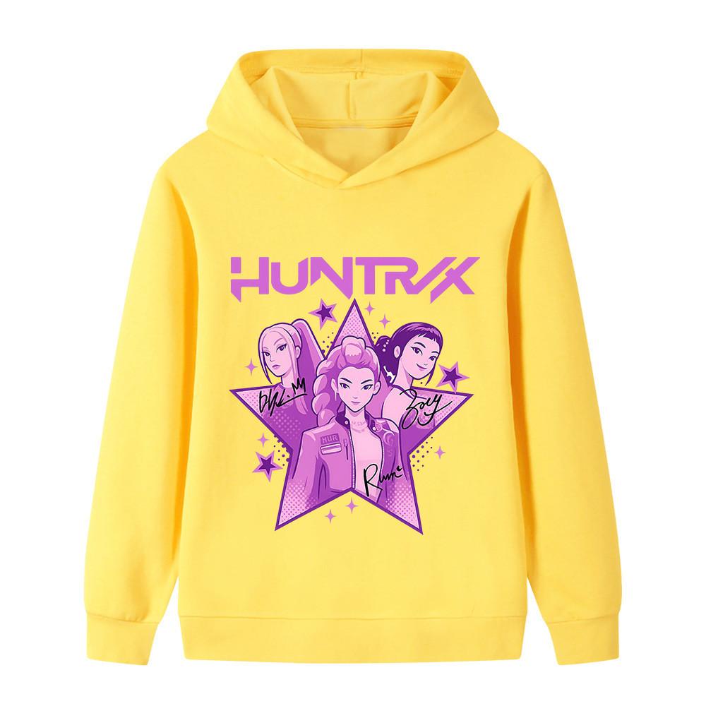 B1209 Kids Boys Girls Kpop Rumi Zoey Mira Print Long Sleeves Hoodie