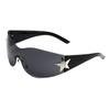 Y2k Motorcycle Rimless Sunglasses Goggle Windproof Sun Glasses Eyewear UV400 Five Star Eyeglasses Fashion Shades Oculos De Sol