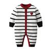 Knitted Striped Romper: Baby's Autumn/Winter/Spring Bodysuit