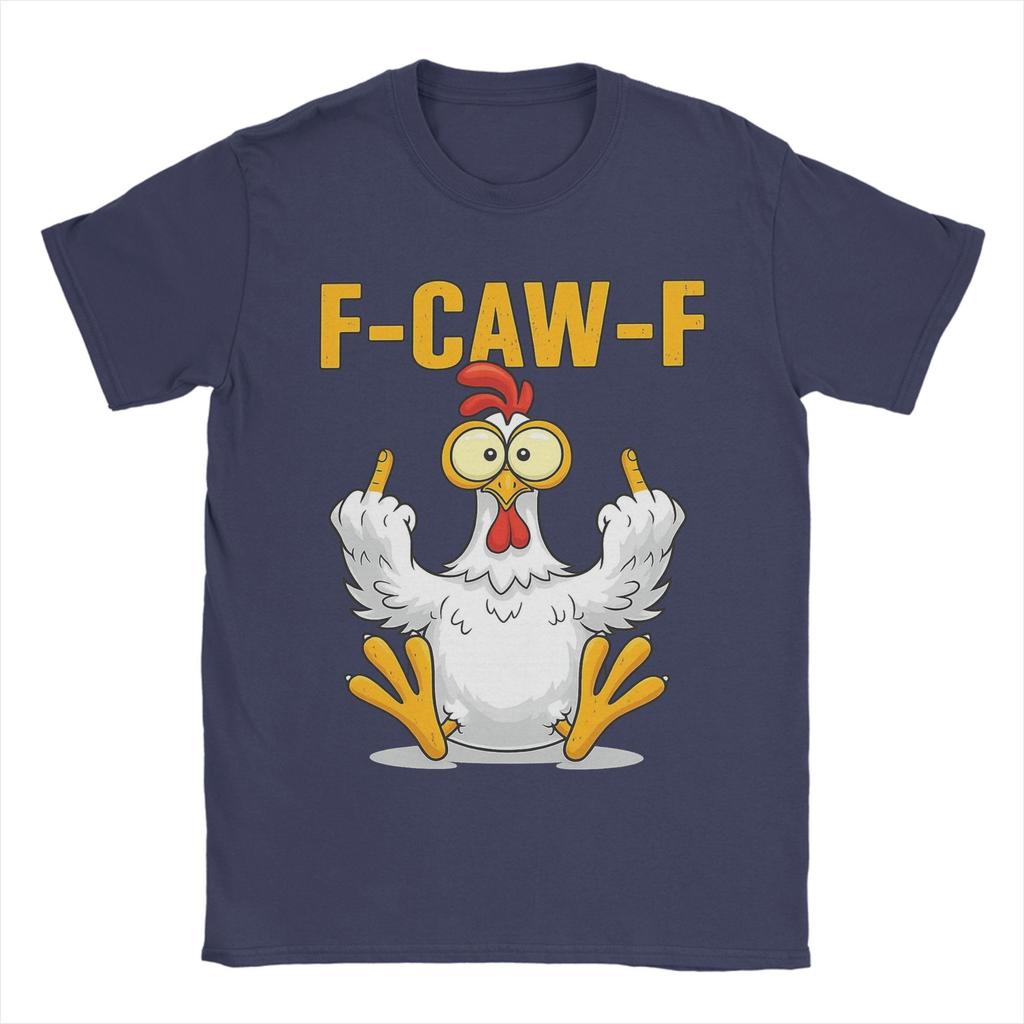 F-Caw-F-Chicken T-Shirt für Herren Neuheit Reines Baumwoll-T-Shirt Rundhals Kurzarm T-Shirts Geschenk Tops