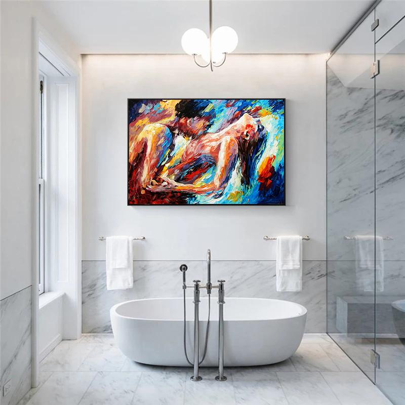 Abstract Passion Sexy Canvas Painting Modern Naked Woman and Man Posters and Prints Wall Art Pictures for Living Room Home Decor