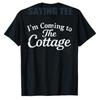 RoUnisexce Hockey Paar Unisex Damen Ich komme zur Hütte T-Shirt Y2k Buchstaben Aufdruck Sprüche Tee Neuheit Geschenk Kurzarm Tops