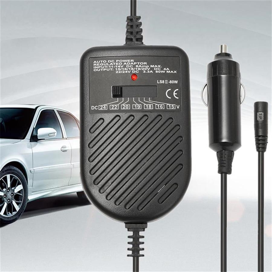 Car Laptop PC Charger DC Power Adapter 15V-24V Max 80W  Cigarette Lighter Plug