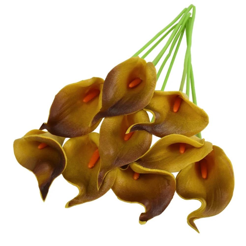 

5/10 шт. Искусственные цветы Каллы Реалистичные Тюльпаны Букеты для Свадьбы Невесты Дома Ваза Украшение Поддельные Растения Подарки 5PCS