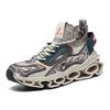 Men's shoes fly-woven breathable non-slip blade shoes autumn and winter new sports and leisure running shoes ultra-light platform men's trendy shoes