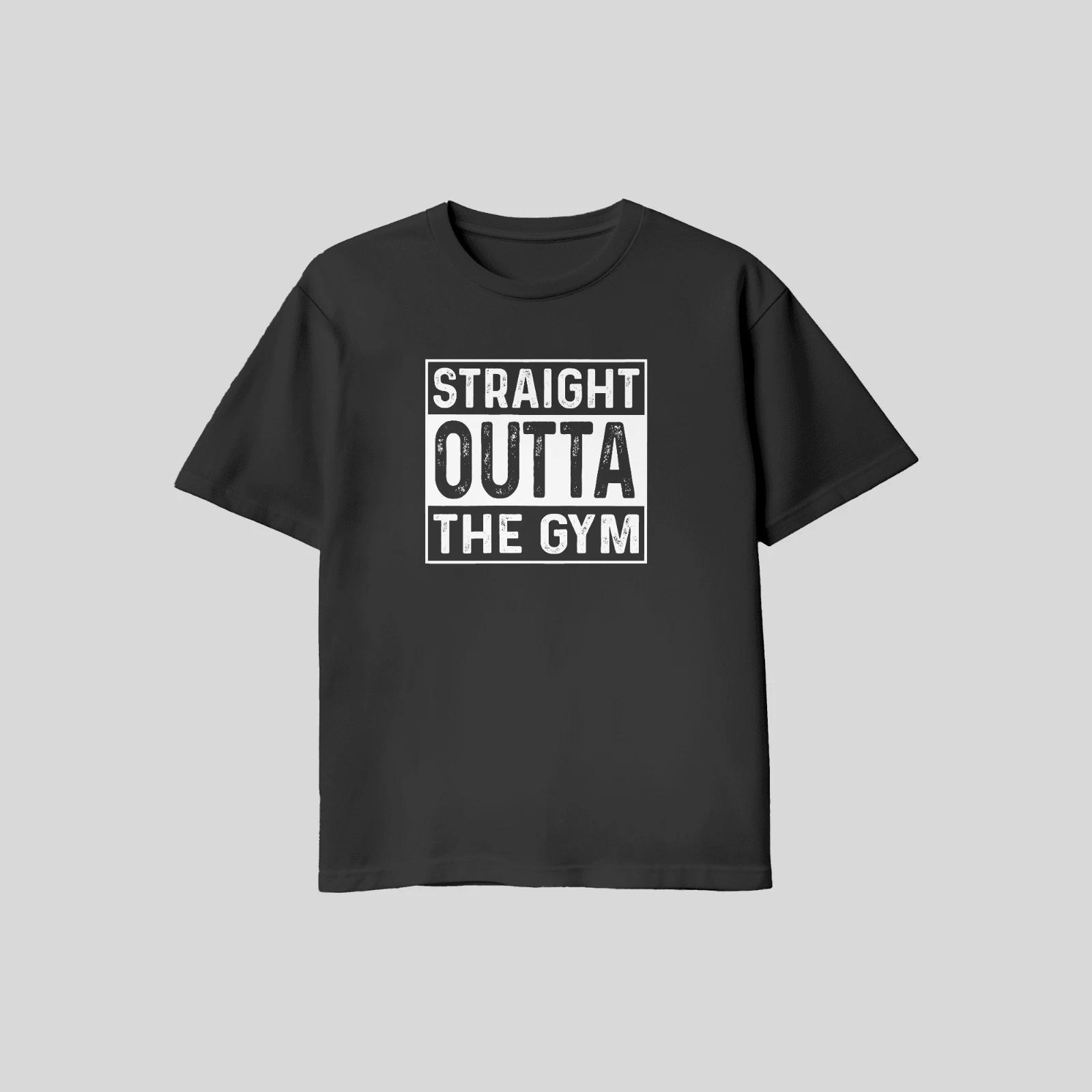 Unisex Adult Casual Graphic Straight Outta Motivation Gym Weightlif... M