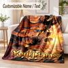 Manta de Franela Personalizada con Nombre de Dragon Ball Suave y Cálida para Sofá, Cama, Uso en Interiores del Hogar
