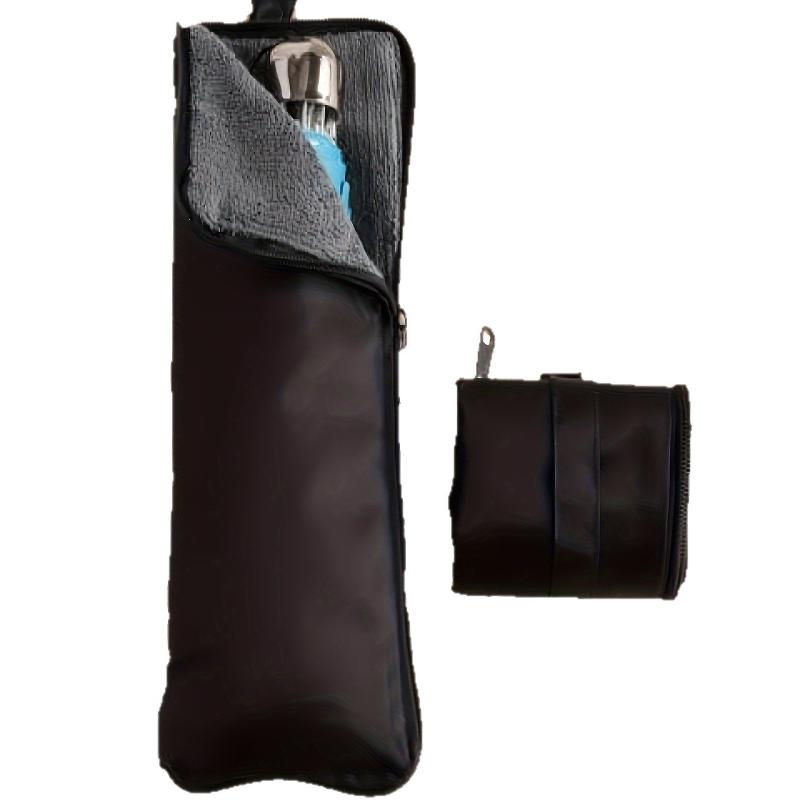 Microfiber Folding Umbrella Carry Bag Portable Black Umbrella Holder with Handle for Students Office Workers