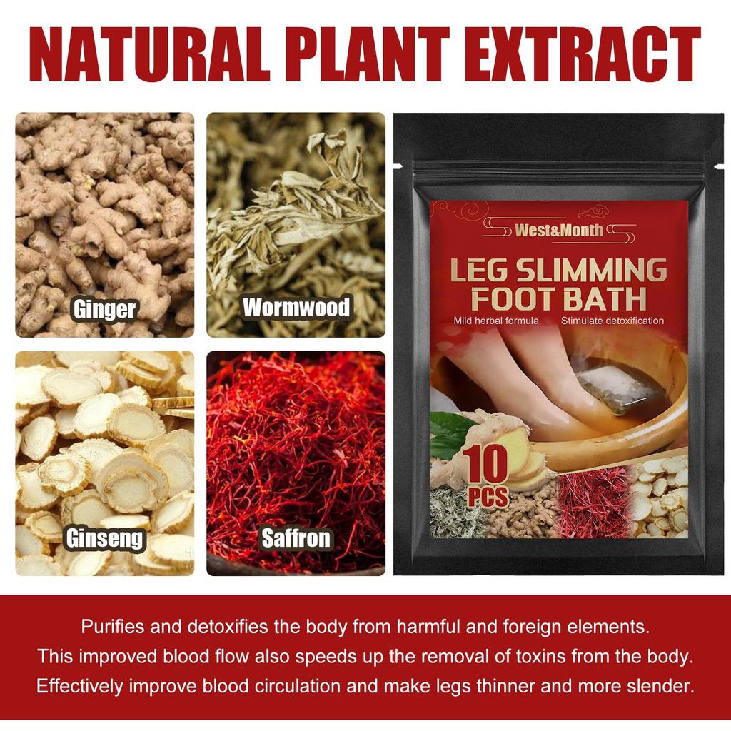 Ginger Foot Soak Herbal Pack Relieve Leg Soreness Swelling Discomfort Expel Cold Disperse Dampness Foot Bath Kit