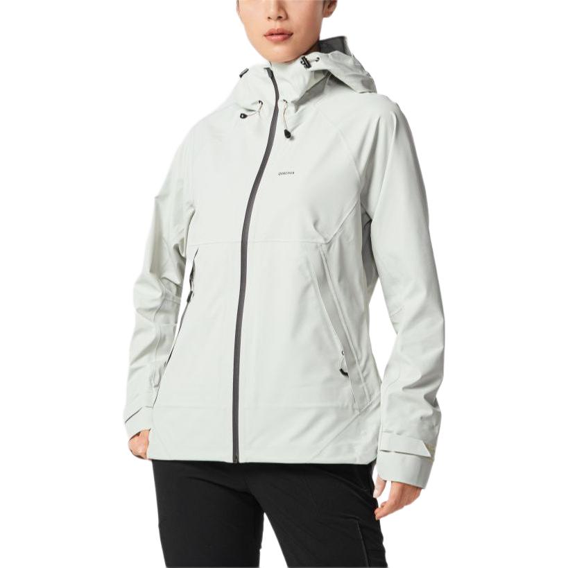 

DECATHLON MH500 Waterproof and Windproof Hiking Ice Climbing Jacket Women s Moon Rock Grey XS