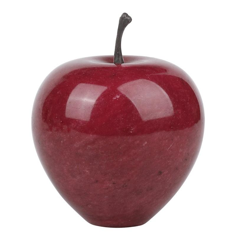 Hot Sale Luxury Ornament Christmas Theme Decoration Gemstone 7cm Christmas Apple for Children Gift