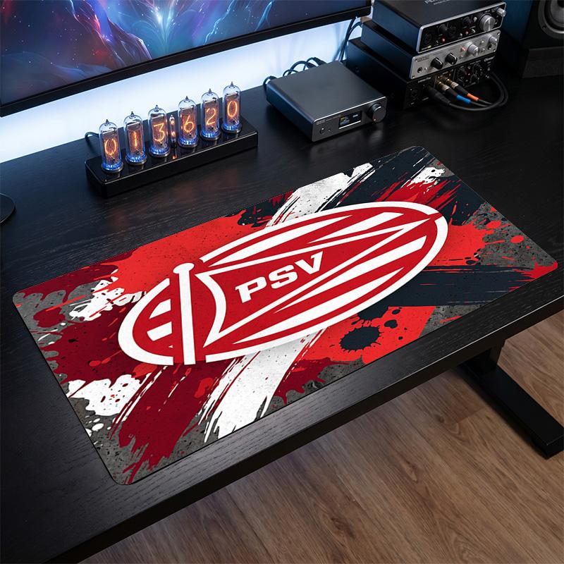 PSV Eindhoven FC Theme Pattern Mouse Pad, Soccer Logo Design XXL Gaming Desk Mat Non-Slip Computer Mouse Pad