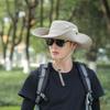Outdoor leisure bucket hat women sunscreen men fishing mountaineering summer eaves cover face travel foldable sun hat