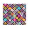 Curtains Bright Bohemian Lattice Sunshade Digital Printing Curtains Blackout No Punching