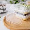 50Pcs Disposable Mousse Dessert Box With Lid Square Individually Packaged Clear Plastic Cups Cake Container Portable