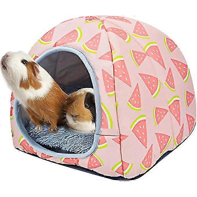 Ghyt Rabbit Guinea-pig Bed House - Small Animal Cozy Cave Large Hideout Hides Hamster Hedgehog For Chinchilla Bearded Dragon Guinea Pig Accessories (p