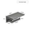 Gunmetal Grey Stainless Steel Wall-Mounted Toilet Paper Holder with Storage Rack