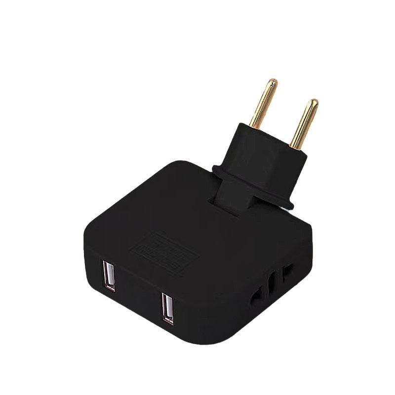 

1 шт. USB 3 в 1 адаптер питания ЕС, складной адаптер для путешествий США-ЕС, преобразователь мощности, вилка KR, электрическая розетка переменного тока