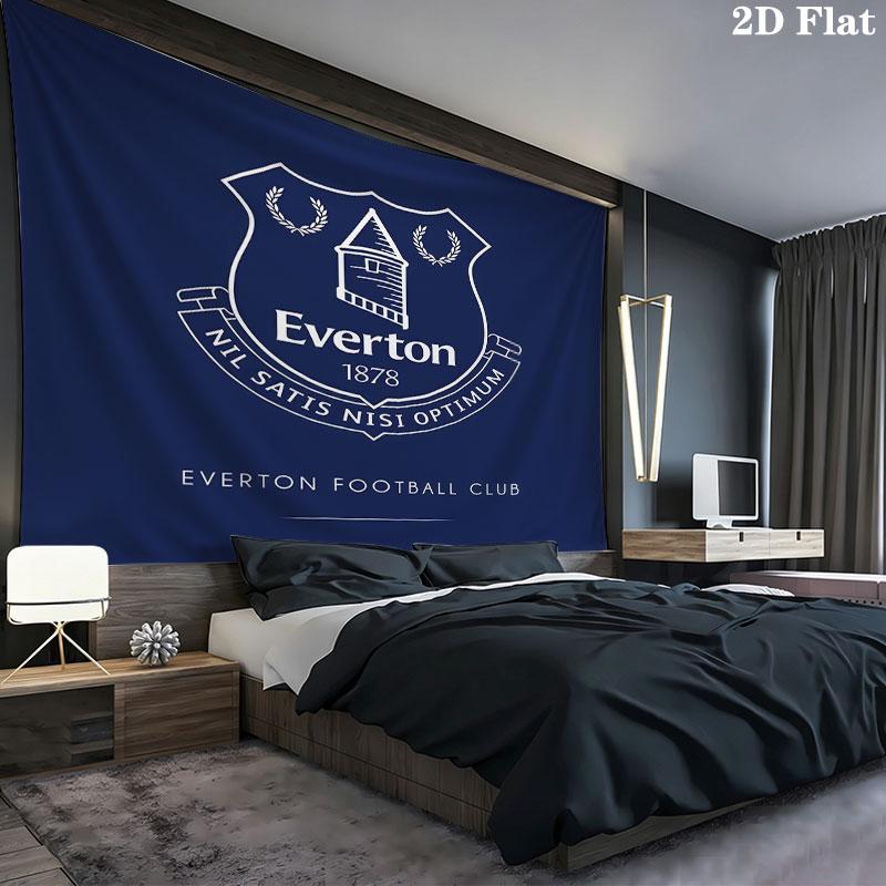 Everton F.C Wall Tapestry Aesthetic Wall Hanging Printed Fabric Blanket Decorative Tapestries for Bedroom Living Room Home Decor