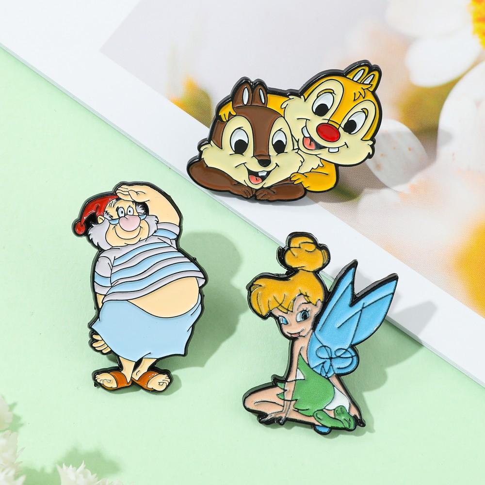 Cartoon Character Pixie Metal Badge Peter Pan Alloy Brooch Little Squirrel Alloy Pin