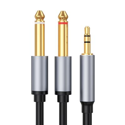 Aux Guitar Cable 6.5mm Jack To 3.5mm Audio Cable Splitter Stereo Sound Cord for Laptop, Mixer, Speaker