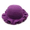 New Trend 2025 for Party Cross-Border Fashionable and Versatile Crocheted Ruffled Woolen Hat New Product Ruffled Hat
