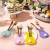 Delightful Bunny Easter Cutlery Covers In Assorted Colors Perfect For Creating Festive Holiday Atmosphere