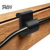 String Light Installation Tools Outdoor Clips, Black Plastic Organize Hooks, Weather Resistant Mounts Snap-on Fasteners for Garden Backyard Decoration