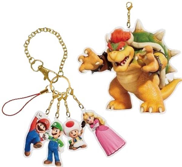 Mario Movie Keychain Bag Charm Set Super Mario Theater Exclusive Official Merchandise 5-Piece The Bros. Movie