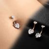 Körperschmuck aus Edelstahl Zirkon Bauchnabelpiercing Geschenk Herz Bauchnabelpiercing Damen