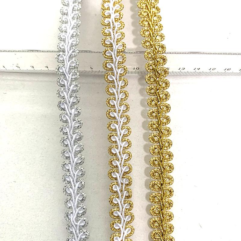 5m/16.4ft Each Pack 1.4cm Wide Curtain Centipede Lace Curve Wave Trim Handmade DIY Craft Sewing Trims Ribbons Curtain Decoration