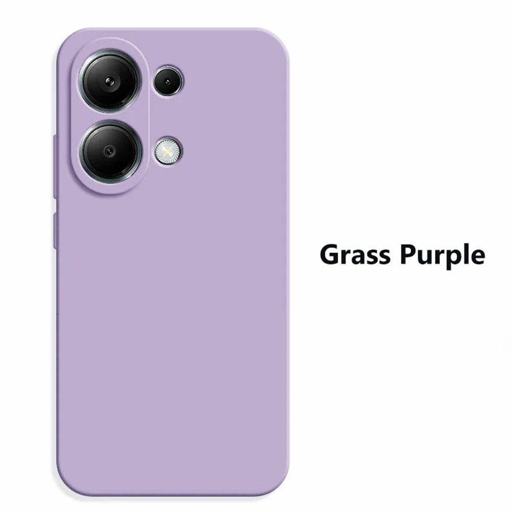 Matte Bumper Soft TPU Back Cover for Xiaomi Poco M6 Pro Liquid Silicone Case for Xiaomi POCO M6 Pro 4G Case Redmi Note13 Pro 4G